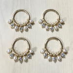 GOLD PEARL BIJOU RING HOOP PARTS
