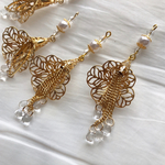 ゴールドフラワー ピアス(チェーン)