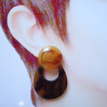 べっ甲・ビック・イヤリング・ピアス