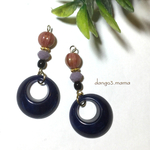 300円☆チェコメロン(ピンク)☆ブルーチャームのピアス/イヤリング