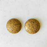 Vintage Matte Gold Textured 23mm Cabochons 