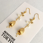 パールとゴールドチューリップピアス&イヤリング