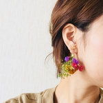 ドライフラワー♡ブーケイヤリング♡大ぶり✨かすみ草