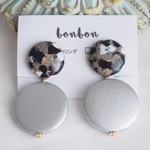 marble イヤリング(silver)