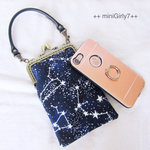 星座柄⭐️がま口スマホポーチ