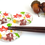 紅葉とイチョウの箸置き