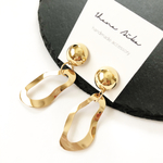 all  gold wave ring pierce ／ earring