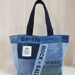 【SALE】リメイクデニム＊コラージュバッグ