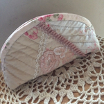 薔薇柄レース刺繍パッチワークワークキルトポーチ 2