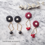  刺繍×metal hoop pierce