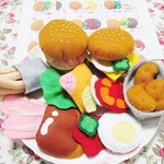 フェルト ハンバーガー屋さん　メニュー付き　ままごと　知育 ハンバーガー