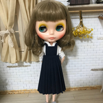 【送料無料】リカちゃん/ブライス  プリーツエプロンワンピ