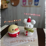 送料込み✧*シロクマ＊雪だるま&ヒヨコ＊サンタのminiオブジェセット 