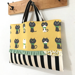 むーちゃん様専用：黄色ネコちゃん♪ネーム付レッスンバッグ＆シューズバッグセット