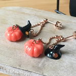 魔女カボチャのハロウィンピアス