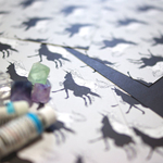 Monochrome Unicorn - Wrapping paper