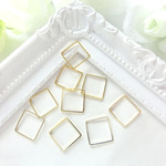 ※送料無料【再入荷】15個セット☆小サイズ　四角　細めフレームパーツ　