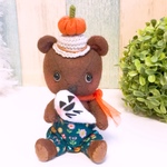 ※定形外送料無料※ハロウィン仕様になりました！フェルト仕立てのくまちゃん♪