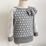 【特価】ねこドットのボートネックカットソー90