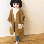スエード調カットオフコート（ファーポケット付き）リカちゃん用