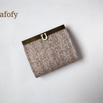 【受注製作】Herringbone brown★口金ミニ財布