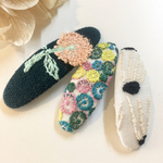  NEW！ミナペルホネンஐ 華やか刺繍のパッチンピン 3点セット ⑅◡̈*キッズ&ベビー✦ฺプレゼントにも