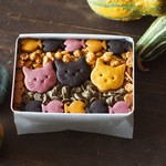 「いたずらねこのハロウィン」クッキー缶（L）　【マクロビタイプ】