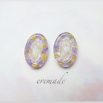 透明花のクリアピアス/イヤリング