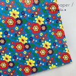 デザインペーパー/No5フラワー&リーフ★るりいろ/5枚入り/design paper/花柄