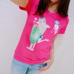 SALE✦おんなのこイラスト♡Tシャツ(pink)
