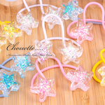 レジン スパンラメ 星 ヘアゴム 全4色 キッズ 子供 h-700 2000円以上で送料無料！
