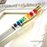 【タッチペン付き選べる】再販24✨虹色お花畑のハーバリウムボールペン✨プレゼント✨クリスマス✨誕生日✨ギフト