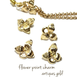 【8個】2カンタイプ flower point  charm