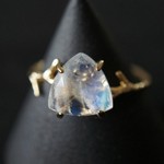 【数量限定】Twig 小枝ゴールド・リング　ムーンストーン ~moonstone~