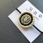 モノトーンシリーズ ビーズ刺繍ヘアゴム
