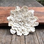 【ka様ご予約品】革花のブローチ 2Lサイズ 白