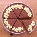 フェルトおままごと  アーモンドチョコタルト