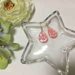 【27】しずくピンクシェルピアス