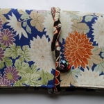 花柄の着物で作った和風財布・ポーチ　３７９０