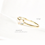 10月誕生石☆プレシャスオパールカボションのリング k14gf  