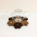 ☆送料込☆お花畑なポットマット Brown