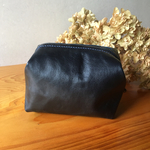 コロンと丸い♡本革キャンディポーチ♡ネイビー