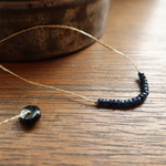 Line necklace/Blue sapphire