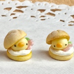 🐤 ひよこ シュークリーム  カスタードたっぷり！  ミニチュア フード ドールハウス