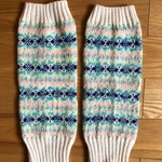 編み込み模様レッグウォーマー
