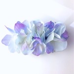 petal barrette 8cm☆lightcyan×wisteria