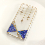流れ星パープルシェルiPhone8 スマホケース キラキラ 宇宙 スター星 星座