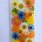 押し花 iPhone スマートフォン ケース (オーダー例)