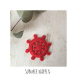 SALE‼︎◆3枚セット‼︎Summer Wappen◆rudder・red◆アイロン接着