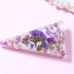 purple スターチス＊ドライフラワー❀さんかくバレッタ《トライアングル》